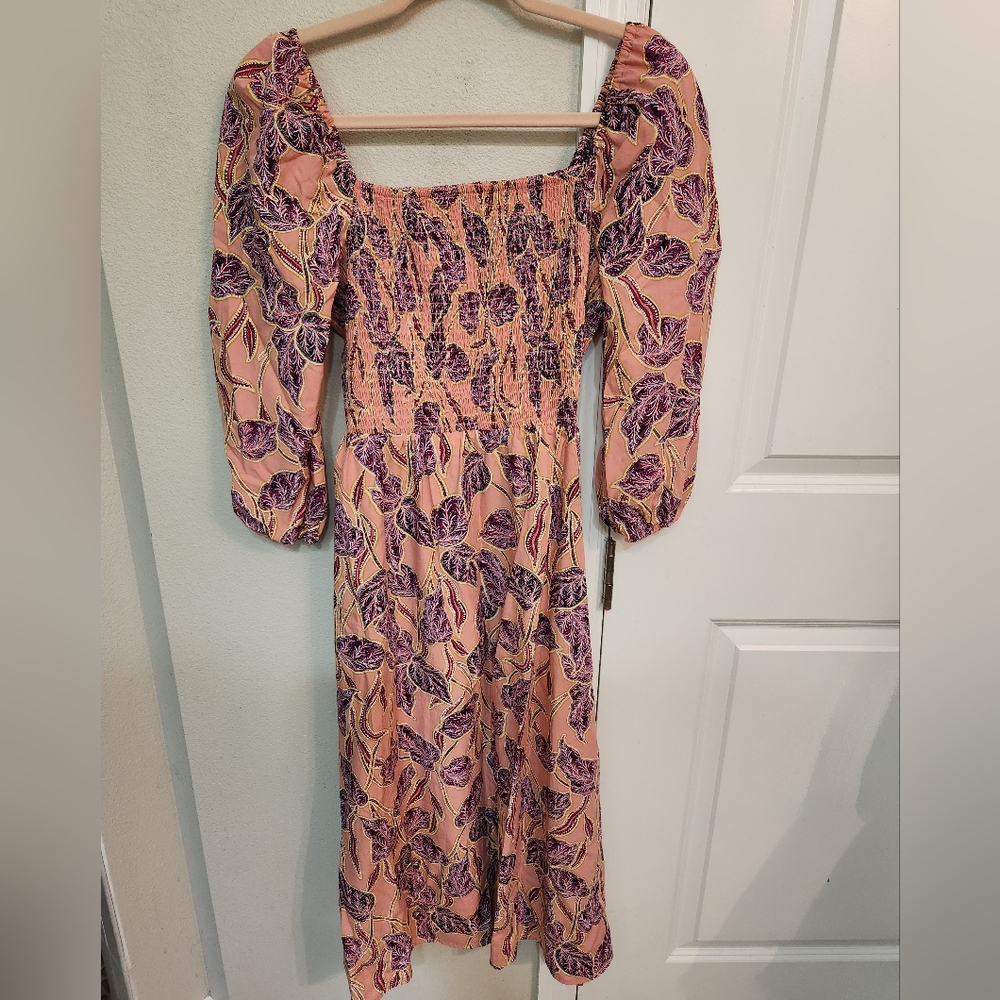 Time and Tru size Medium 8 10 Pink tropical print maxi dress